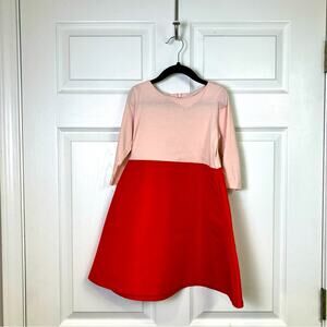 COS Kids Little Girls Colorblock A-Line Flare Dress Size 4-6Y